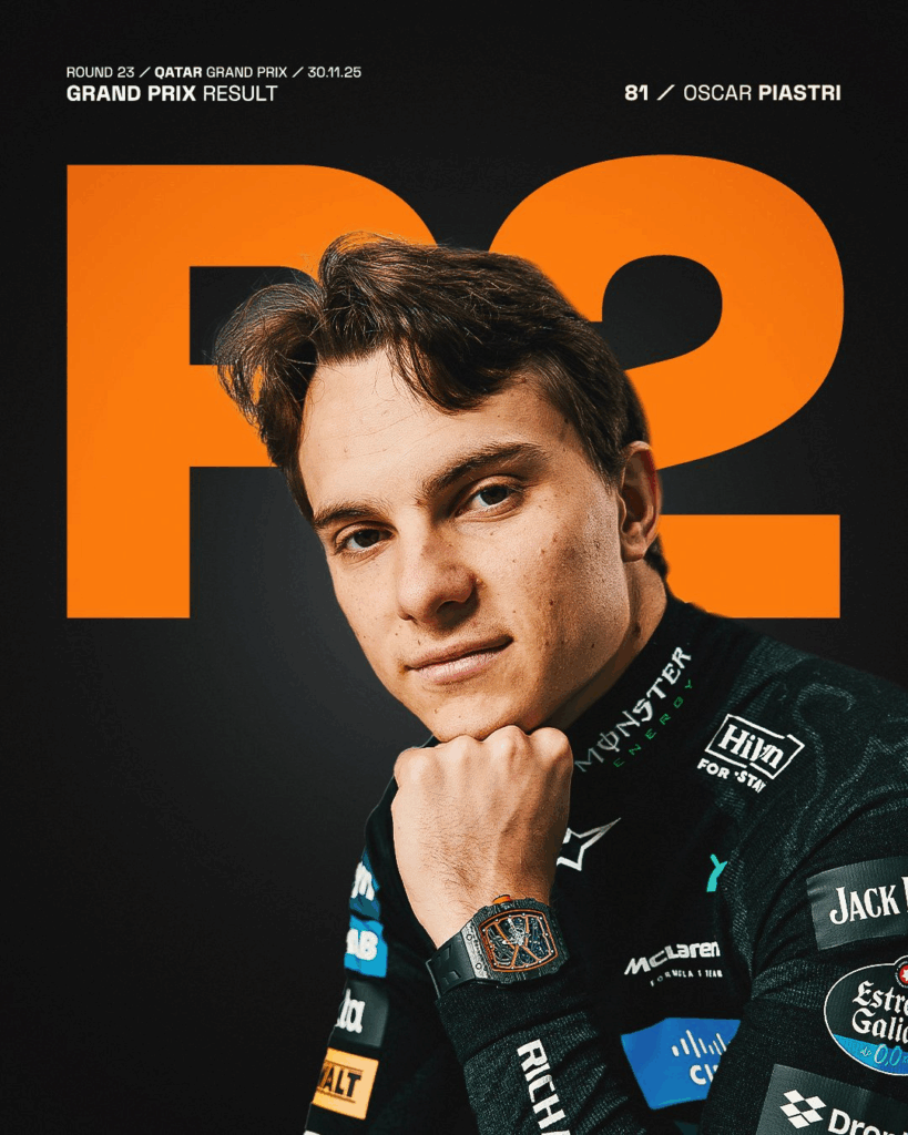 Vertappen vence o GP do Catar e Piastri fica em P2
