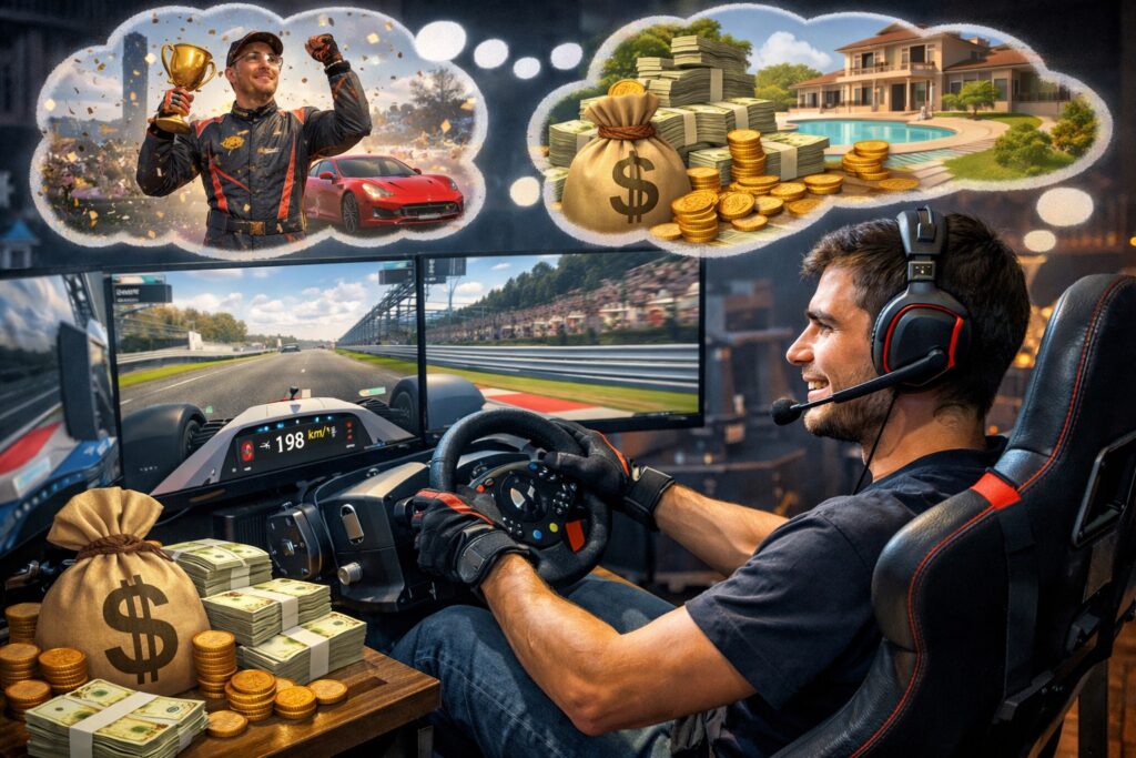 Quanto ganha um piloto de corrida virtual?